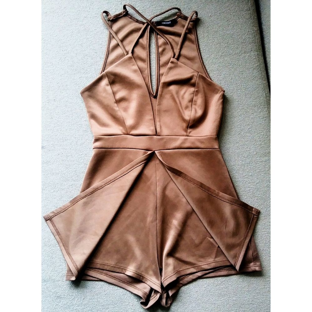 Forever 21 strappy cami satin romper